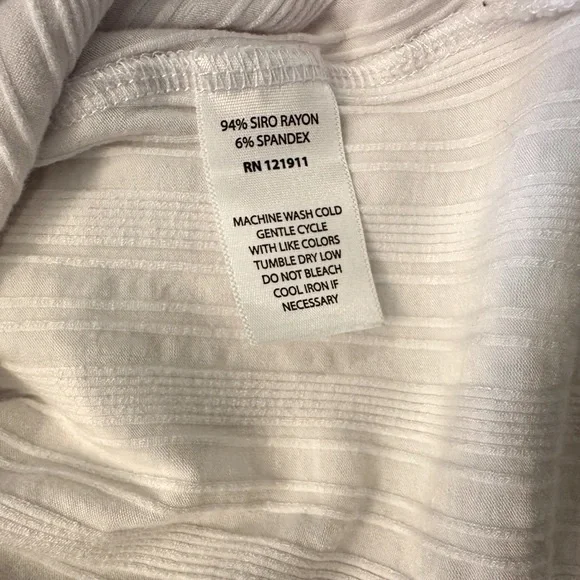 LNA ribbed white long sleeve top with cut out shoulders - Picture 5 of 5